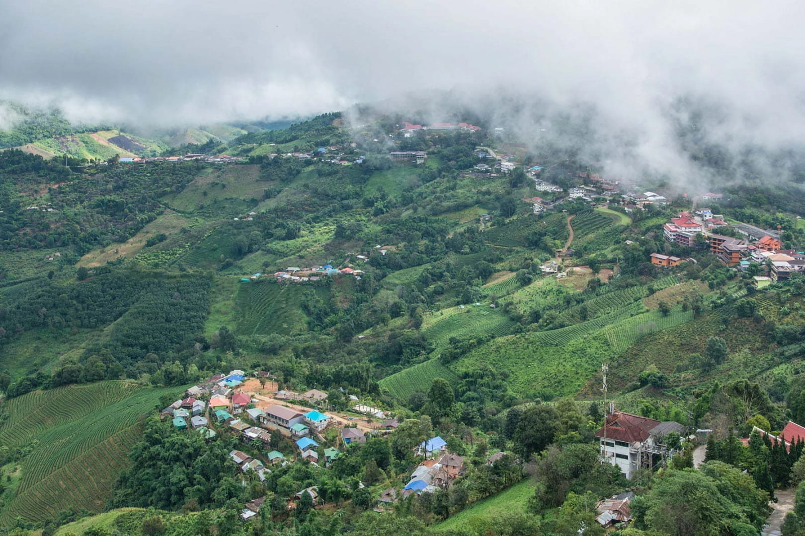 vue sur santikhiri mae salong - thailande