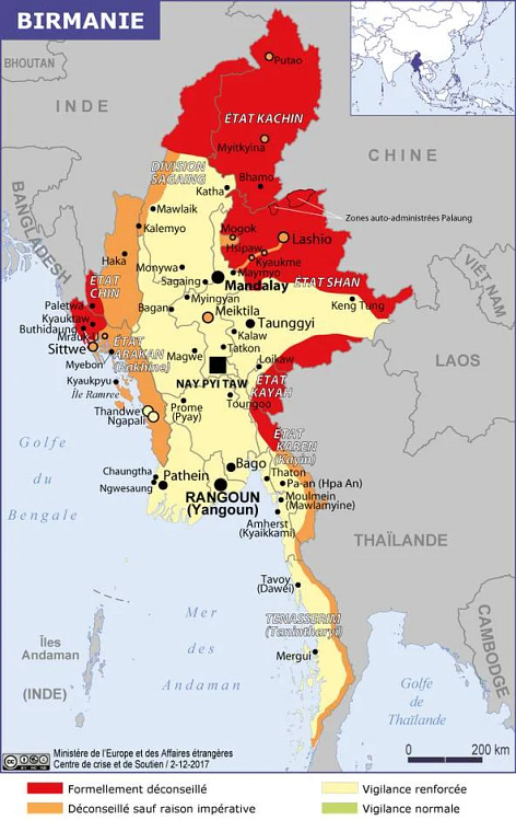 zone a risques birmanie 2017