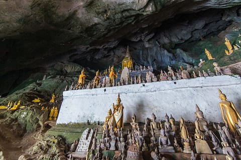 grottes pak ou - croisière mekong laos