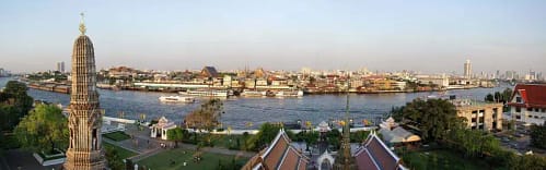 panorama bangkok depuis wat arun