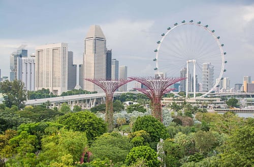 singapour depuis gardens by the bay