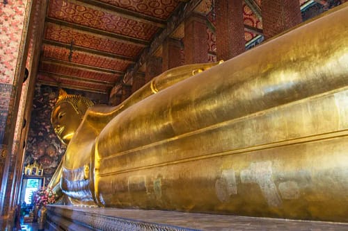 bouddha allonge wat pho bangkok