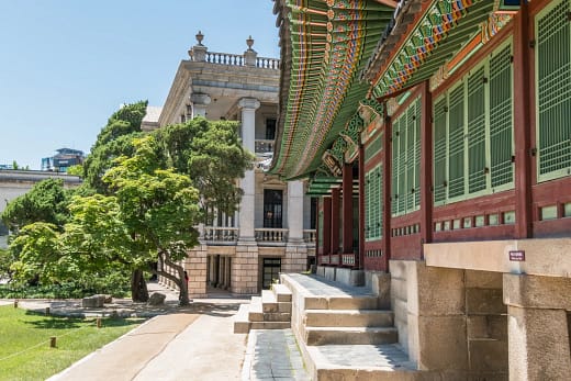 devant junmyeongdang hall palais deoksugung seoul