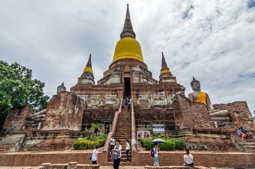 wat yai chai mongkhon ayutthaya thailande