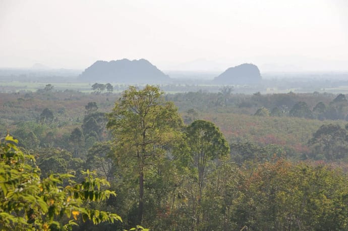 paysage phattalung sud thailande en mars