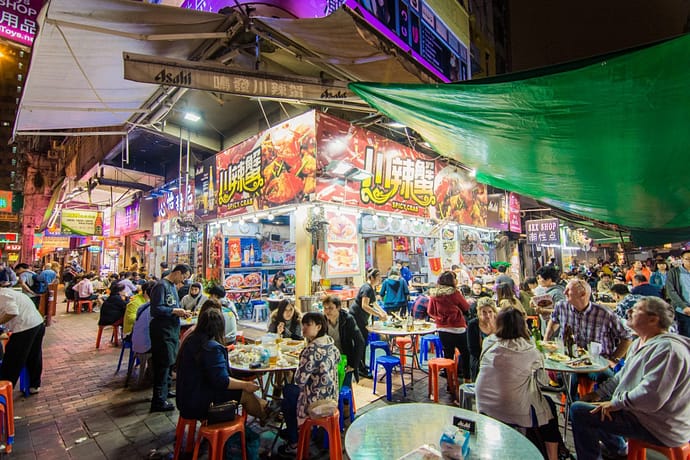 restaurant temple street - hong kong