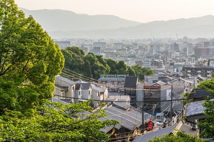 vue kyoto depuis temple kiyomizu dera