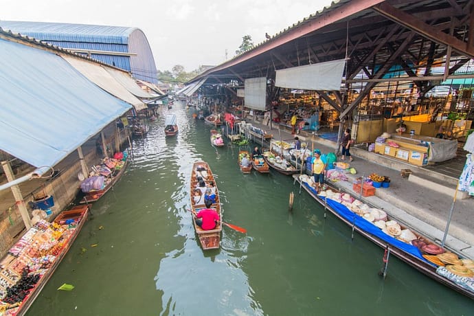 marche fottant damnoen saduak - thailande