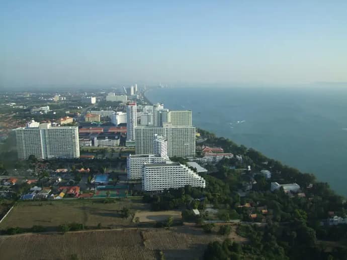 vue sur plage jomtien pattaya park tower