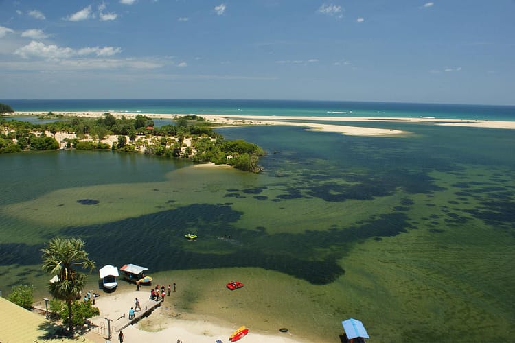 vue lagon depuis phare batticaloa - sri lanka