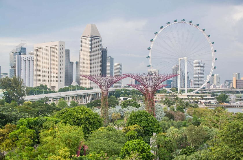 singapour depuis gardens by the bay