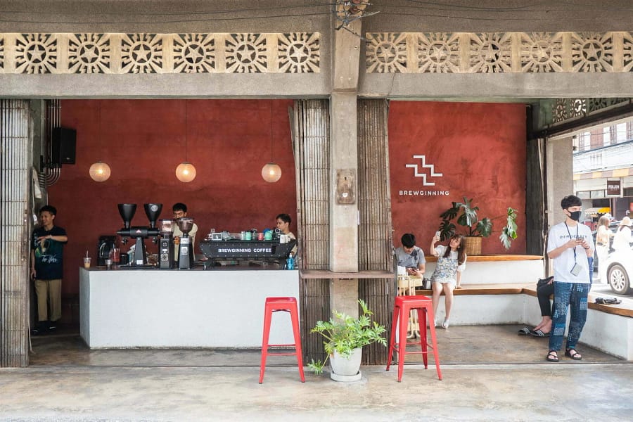 interieur brewginning coffee chiang mai