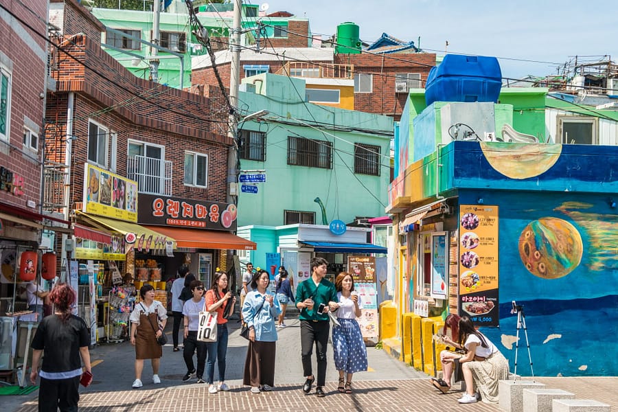 rue animée gamcheon busan