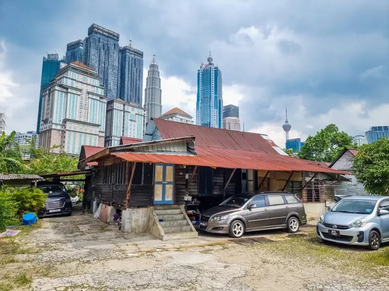 maison traditionnelle quartier kampung baru kuala lumpur