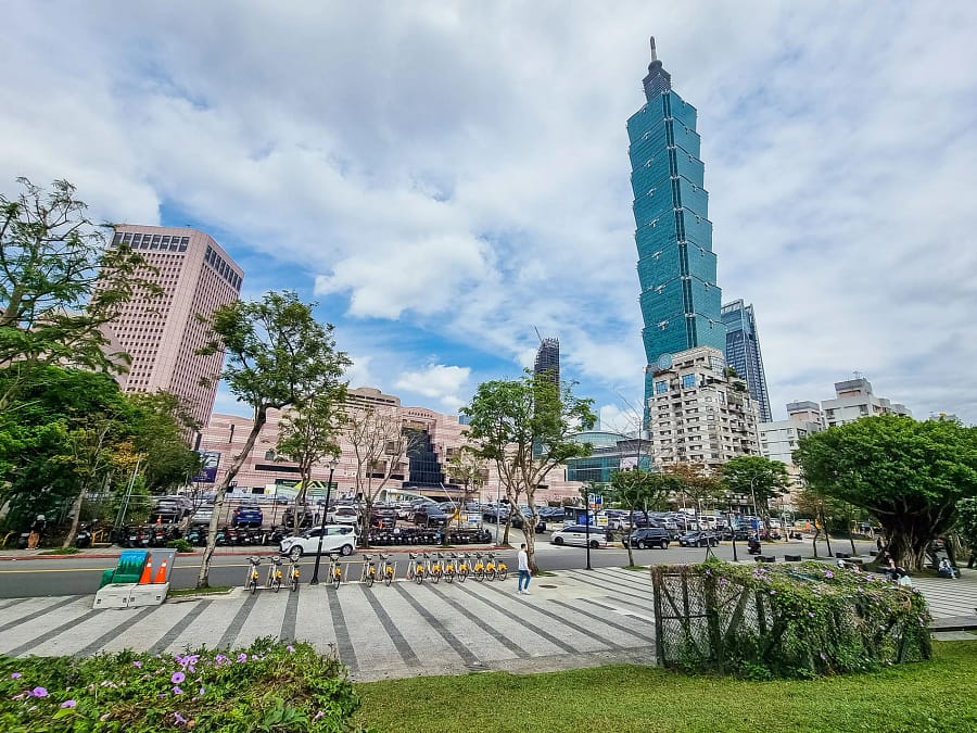 vue sur tour taipei 101