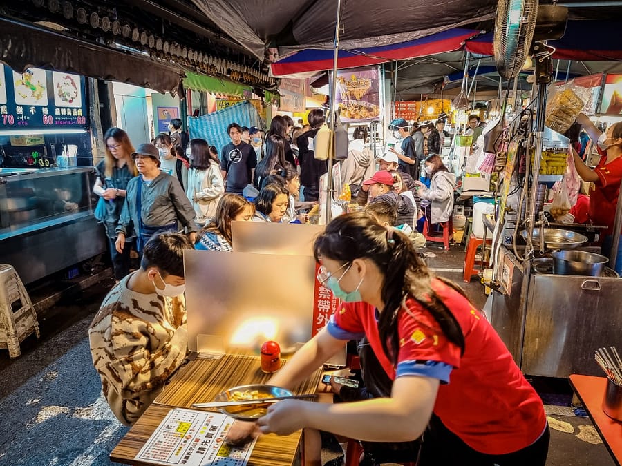 ambiance marché de nuit rahoe street taipei