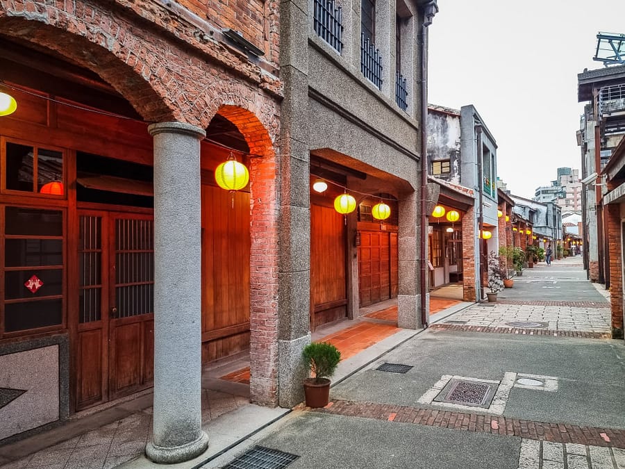 rue deserte Bopiliao historical block taipei