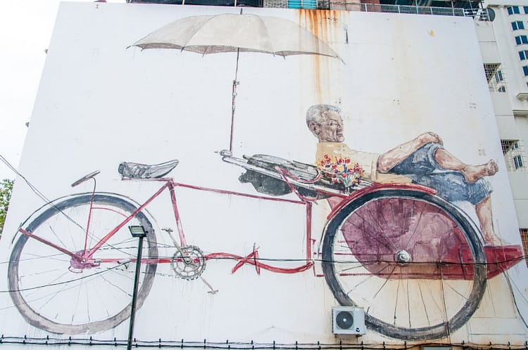 trishaw mural penang