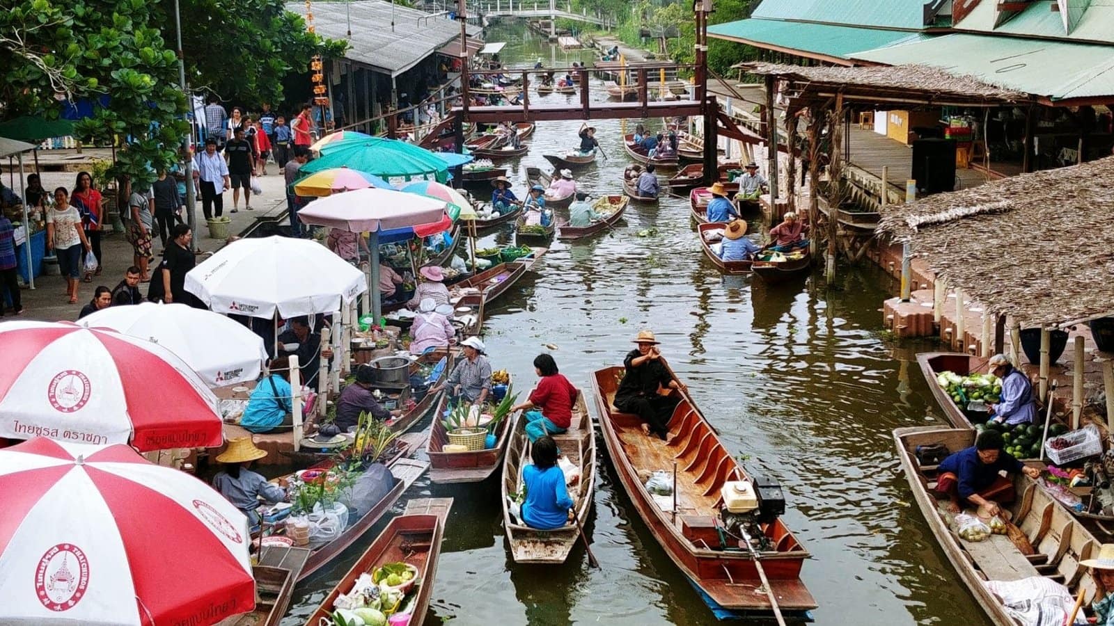 marche flottant tha kha floating market - thailande